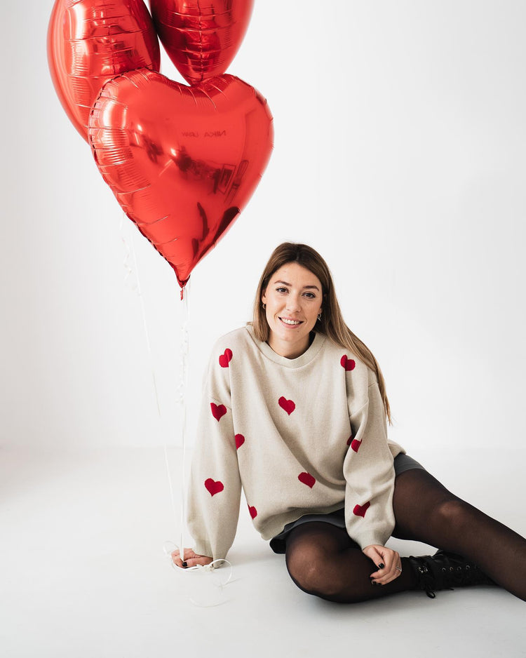 Pullover à coeurs