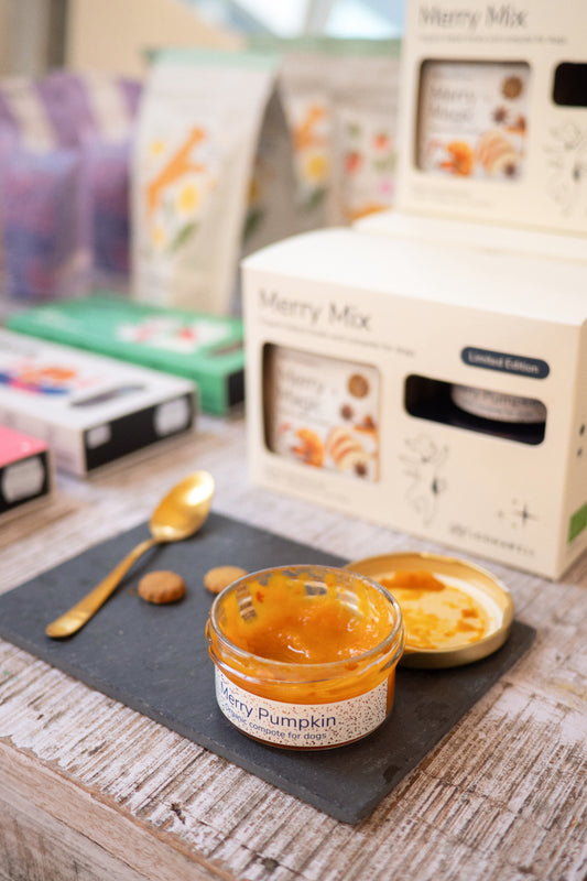 Merry Mix, Bio-Snacks und Kompott für Hunde
