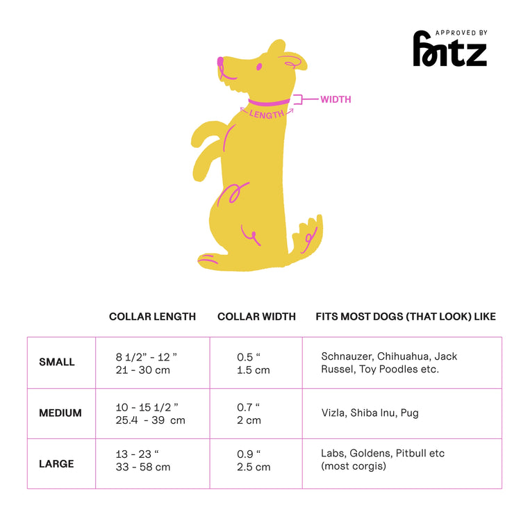 The Fritz Collar – Pink & Yellow - Kitsune & Jo