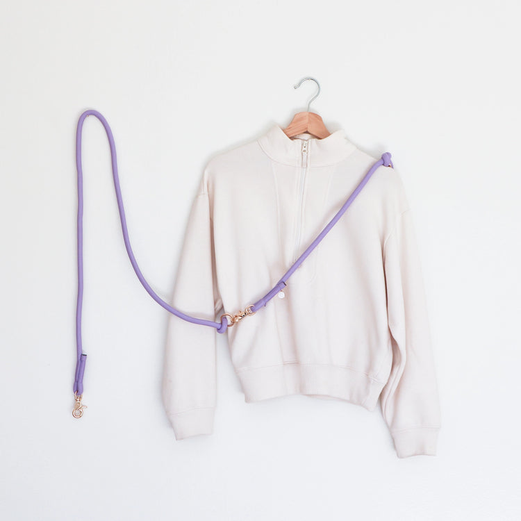 Hands Free Braided Rope Leash – Lavender