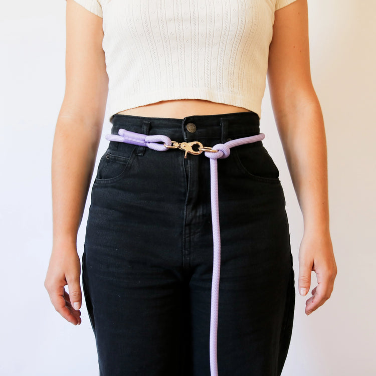 Hands Free Braided Rope Leash – Lavender
