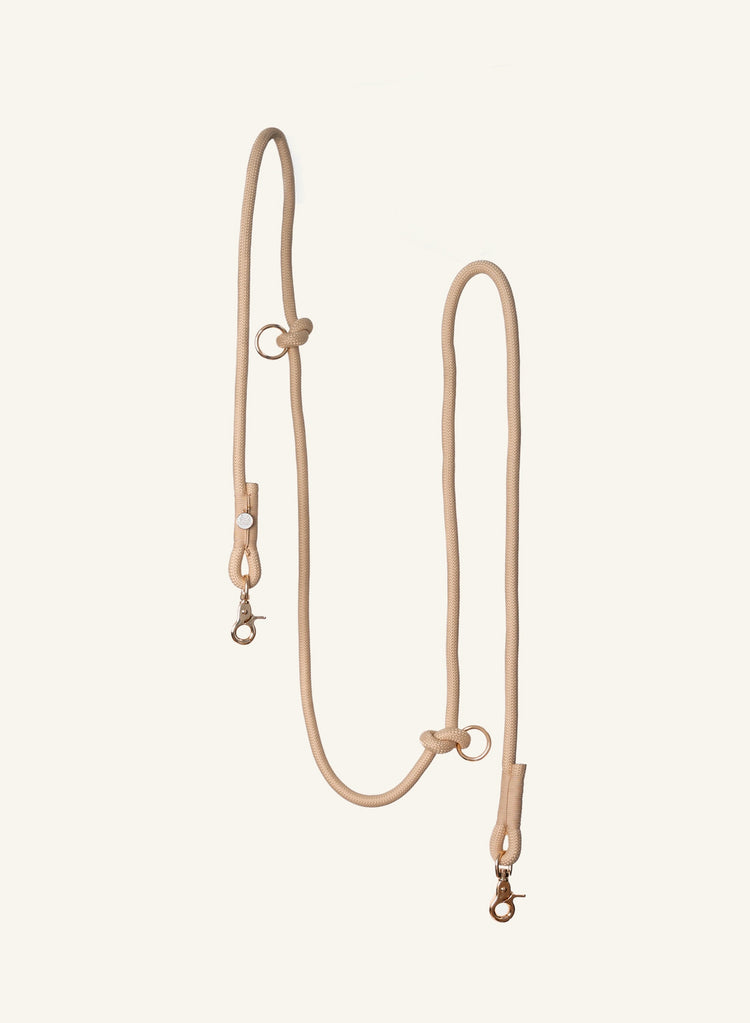 Beige dog leash on a white background from Furlou