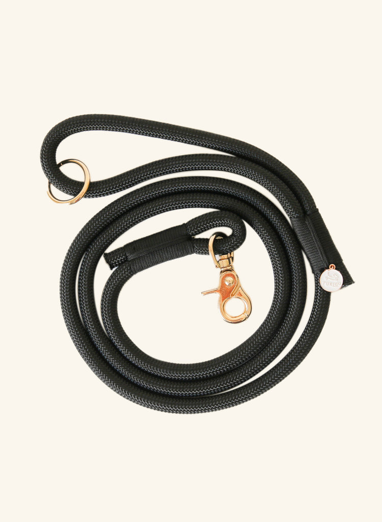 Guinzaglio in corda intrecciata – Nero