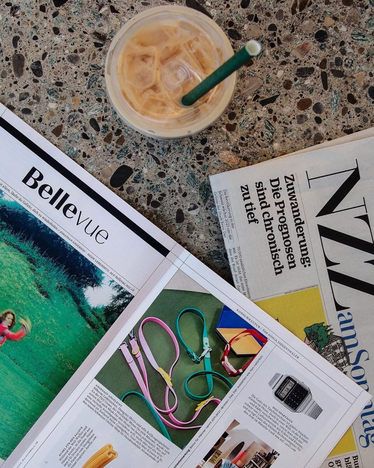 Laisse Fritz – Rose et jaune