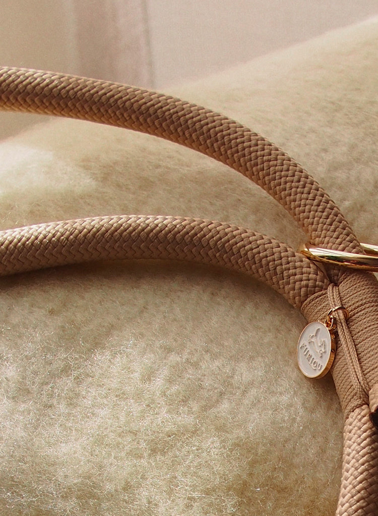 Laisse en corde tressée – Tan