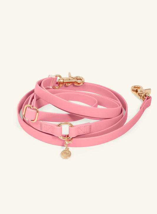 4-in-1 Convertible Hands Free Dog Leash – Pink