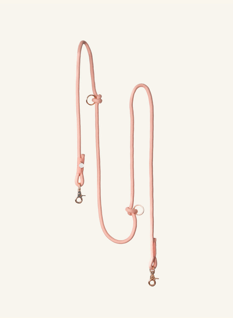 Light pink Furlou leash on a white background