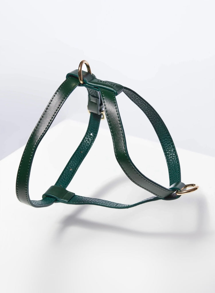 Harnais en cuir végétal – Vert bouteille