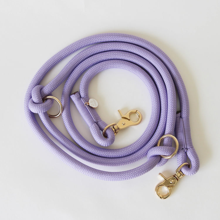 Hands Free Braided Rope Leash – Lavender