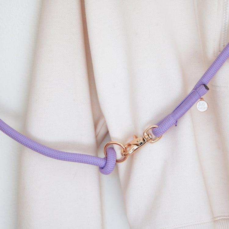 Hands Free Braided Rope Leash – Lavender