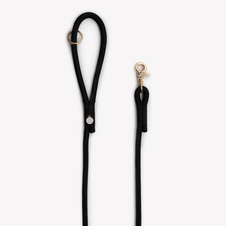Braided Rope Leash – Black