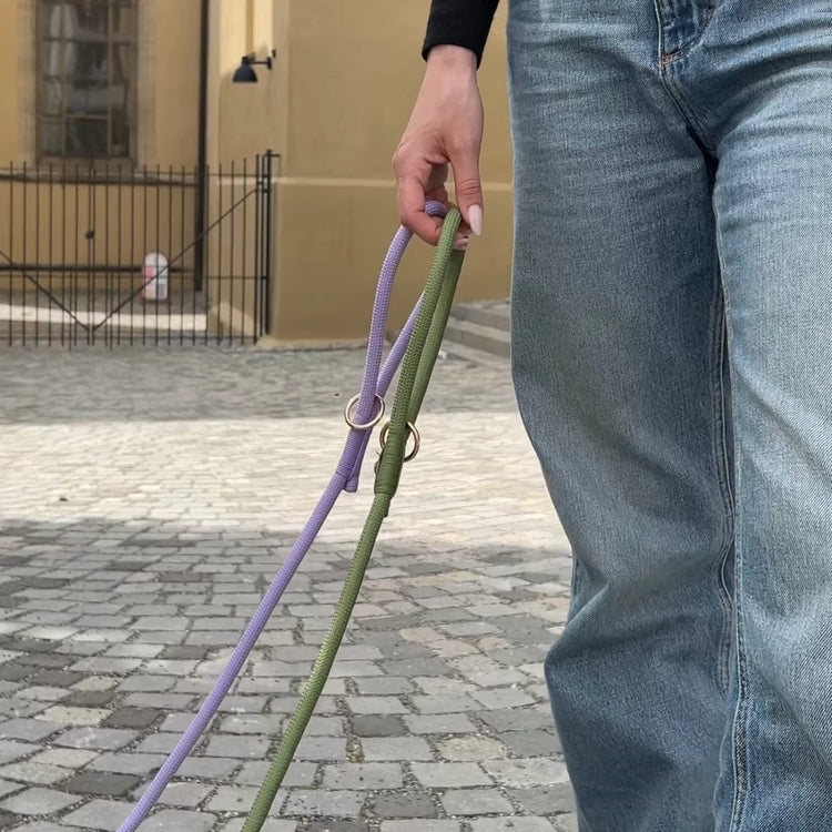 Guinzaglio in corda intrecciata – lavanda