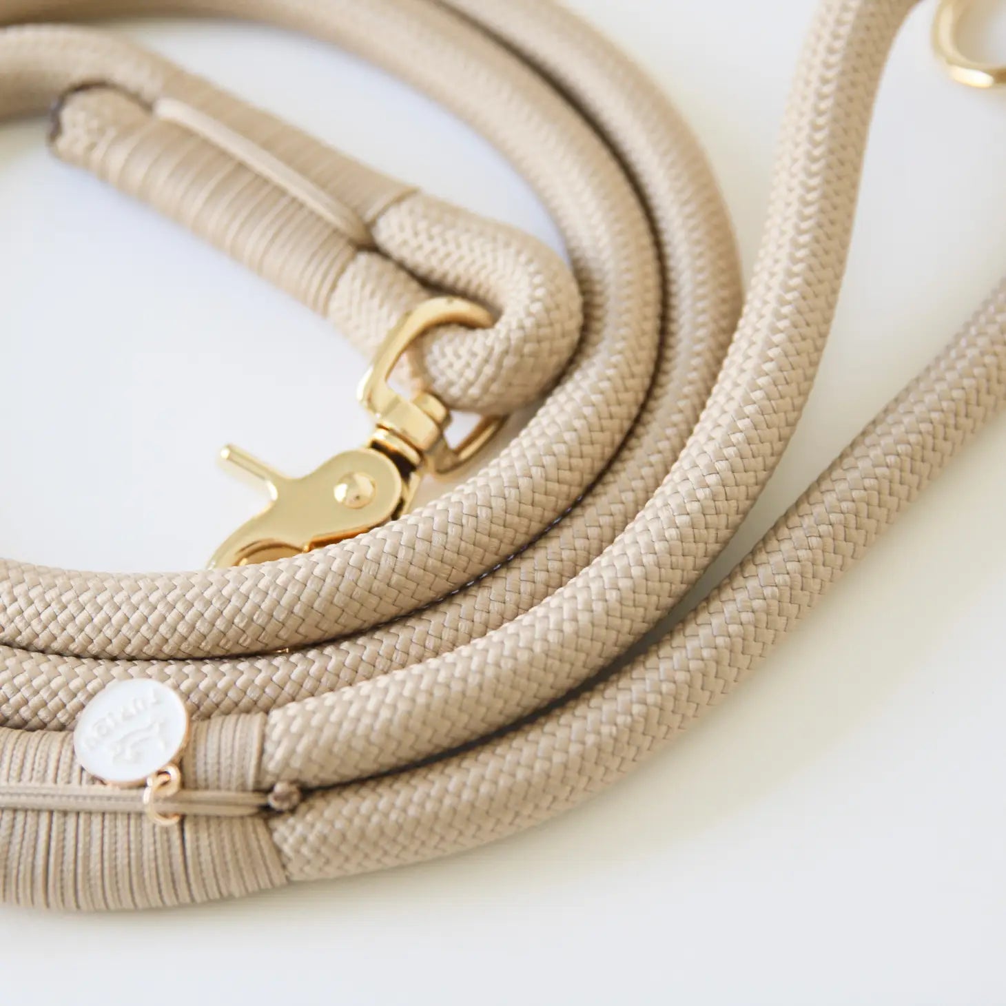 Braided Rope Leash – Tan - Kitsune & Jo