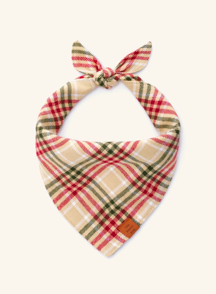 Eggnog Plaid Flannel Bandana