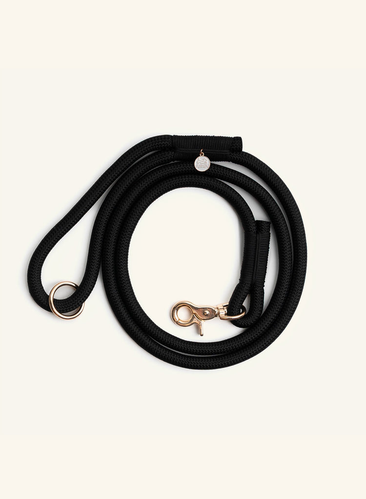 Braided Rope Leash – Black