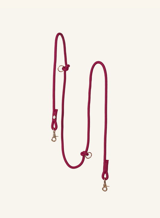 Hands Free Braided Rope Leash – Bordeaux