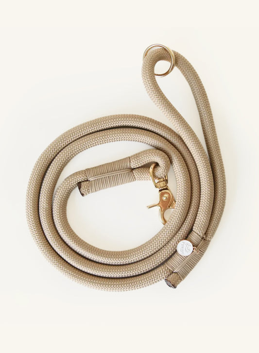 Braided Rope Leash – Tan