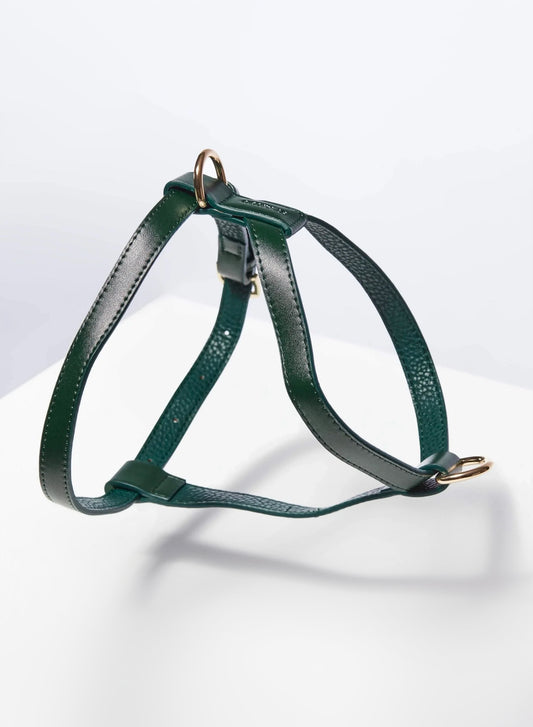 Harnais en cuir végétal – Vert bouteille